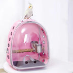 透明鸚鵡外出背包鳥籠 - 旅行外出攜帶神器