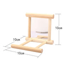 鸚鵡鏡子棲木玩具 - 互動鳥籠鏡台