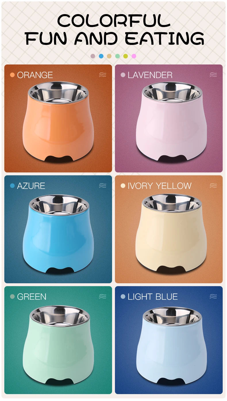 不銹鋼寵物餵食&飲水碗 - 健康護脊飼養首選