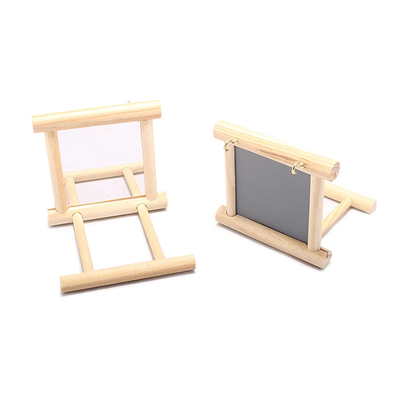鸚鵡鏡子棲木玩具 - 互動鳥籠鏡台