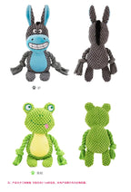 原味小節絨毛狗玩具 - 耐咬發聲幼犬互動樂趣