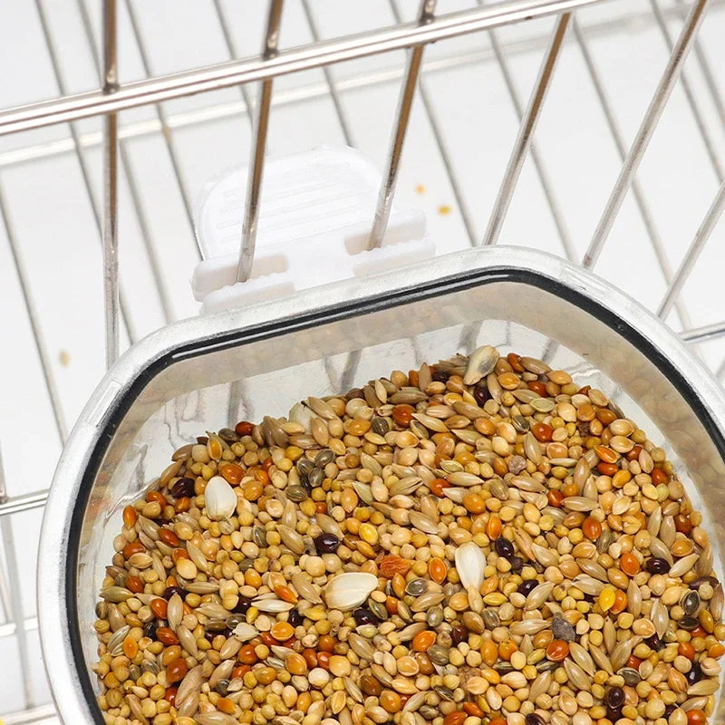 可拆卸透明鳥食碗 - 方便吊掛鳥籠進食神器