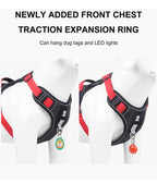 反光中大型犬戰術背心配帶 - 1680D防水牛津布