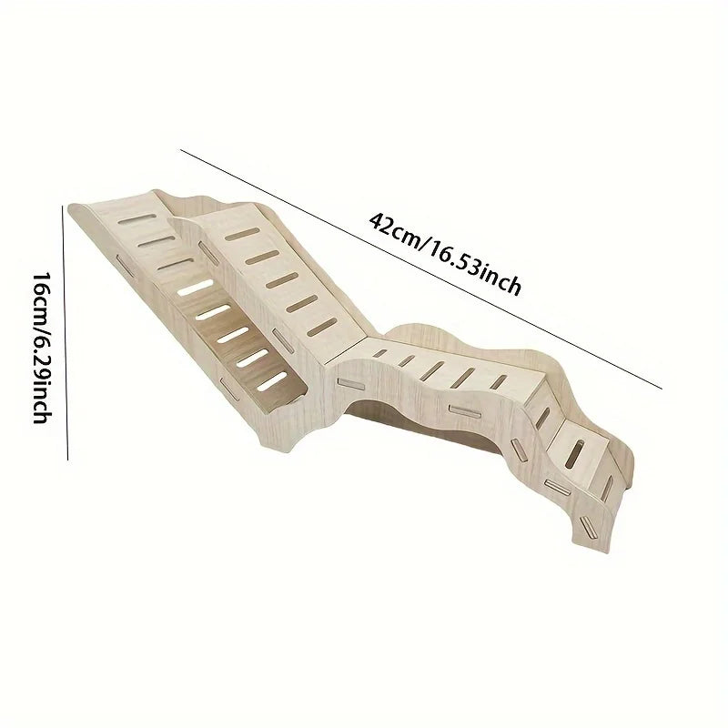 專業木製倉鼠爬梯秘密小屋 - 互動玩樂天堂