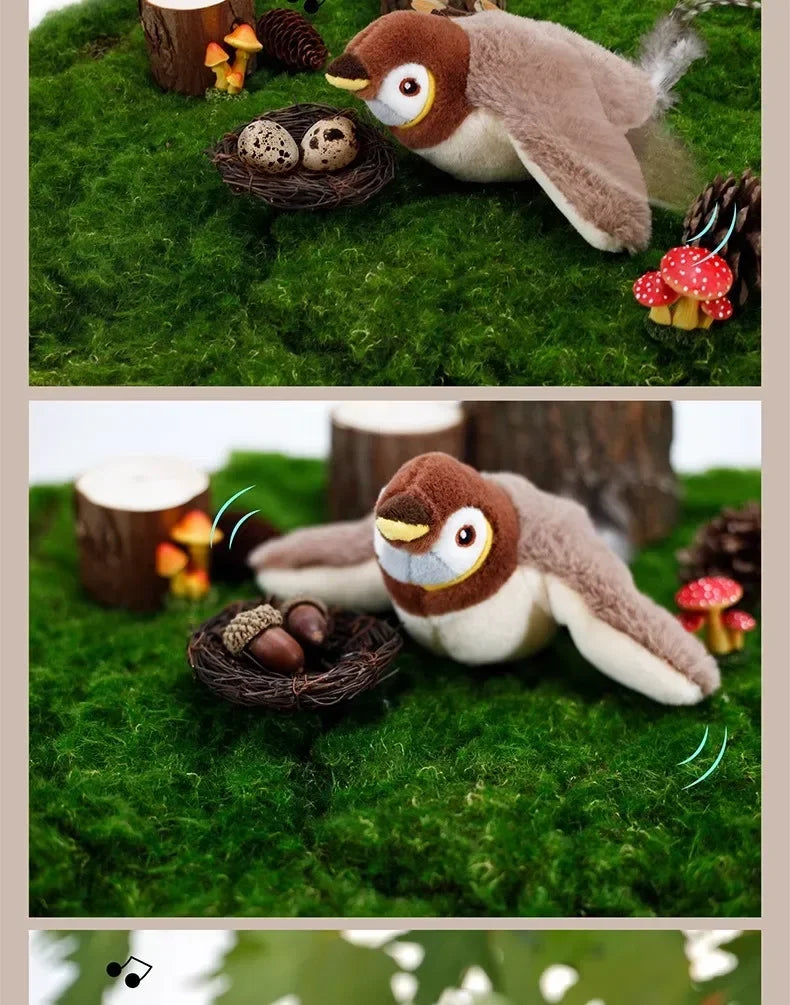 可充電撲翼鳥貓玩具 - 互動感應雙音效娛樂神器