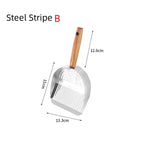 專業碳鋼貓砂鏟 - 木柄耐用清潔神器