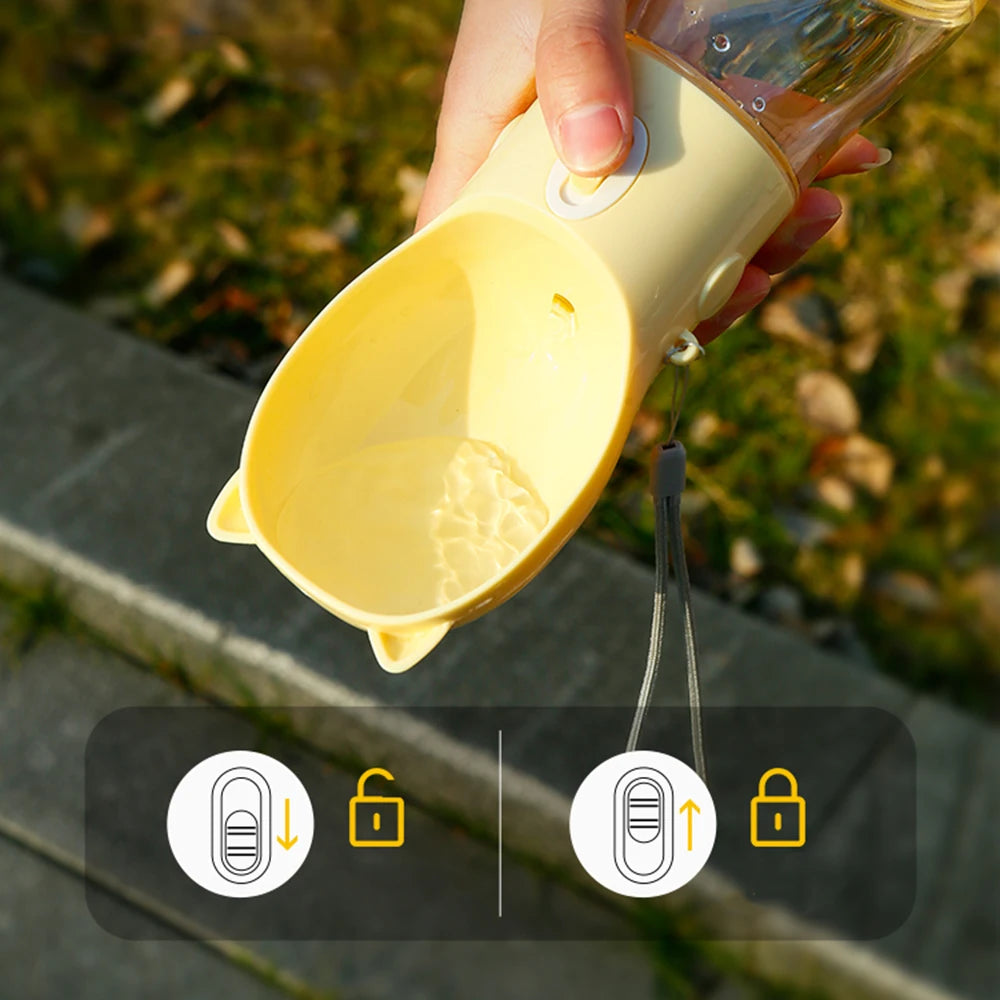 便攜式2合1寵物水壺 - 貓狗外出飲水進食神器