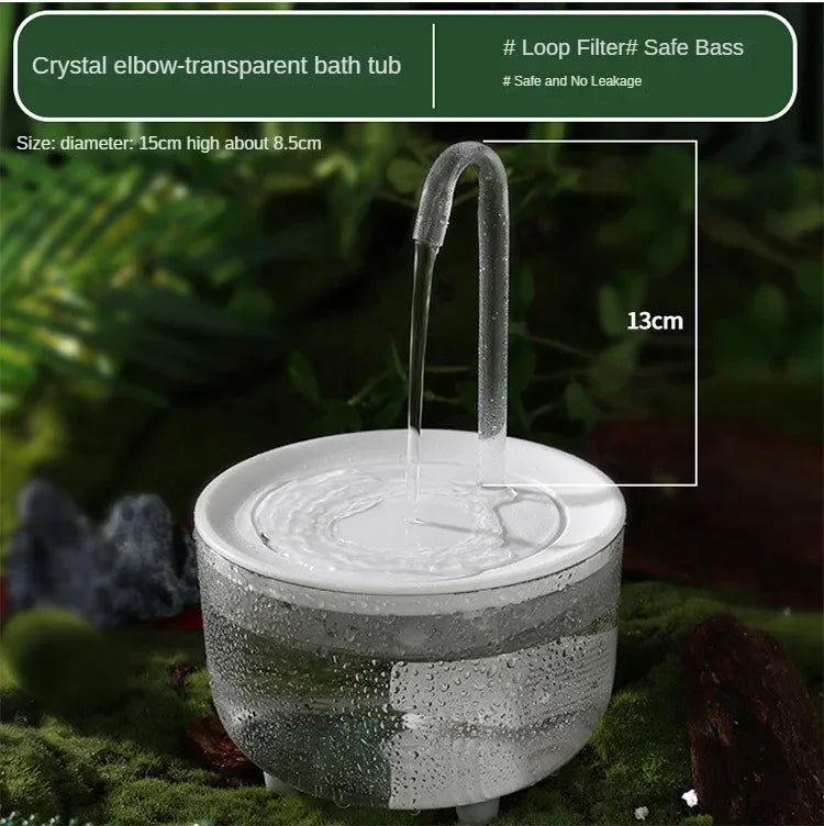 自動循環 2合1 鸚鵡浴缸與飲水噴泉 - 小型寵物專用