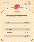 智能電動貓互動滾球玩具 - 充電式假尾娛樂神器