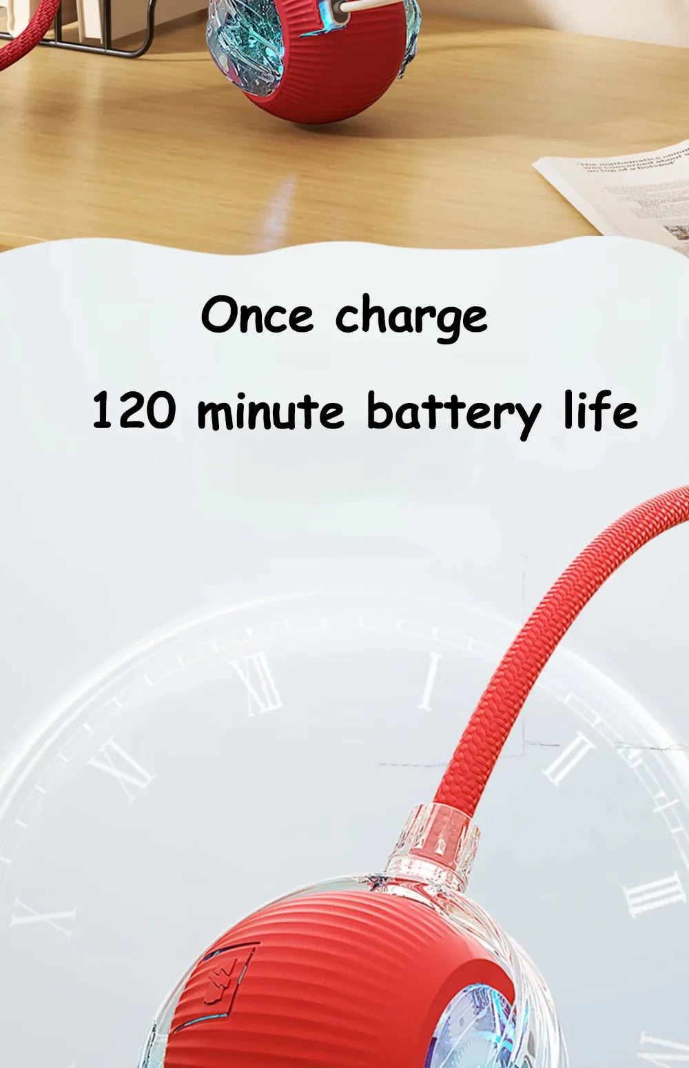 智能電動貓互動滾球玩具 - 充電式假尾娛樂神器