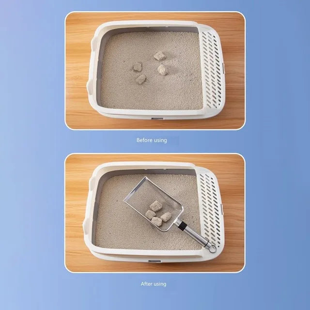 專業鋁合金貓砂鏟 - 不鏽鋼耐用清潔工具