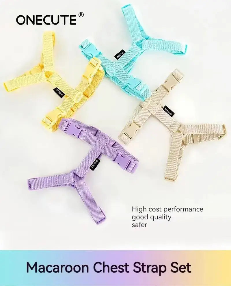 可調節幼犬背帶套裝 - 彩色反光安全出行