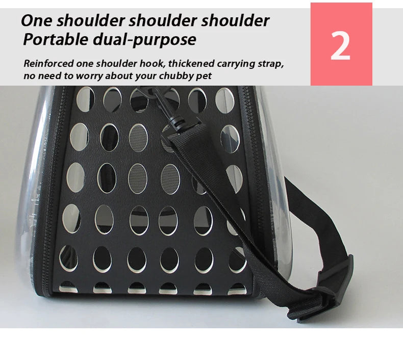 寵物肩背旅行包 - 透氣貓狗外出隨身包