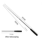 伸縮貓咪逗趣釣竿 - 三節羽毛互動玩具