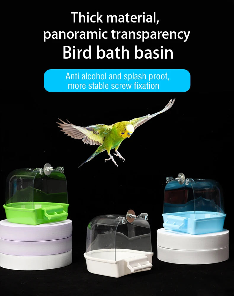 懸掛式鳥類沐浴盒 - 鸚鵡淋浴籠配件
