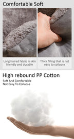 舒適貓咪短毛絨床 - 溫暖毛孩小窩