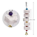 鸚鵡磨牙鈣石玩具 - 帶鈴鐺鳥籠配件