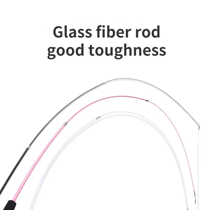 伸縮貓咪逗趣釣竿 - 三節羽毛互動玩具