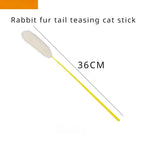 伸縮貓咪逗趣釣竿 - 三節羽毛互動玩具