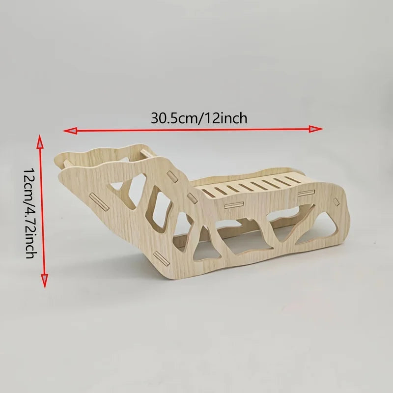 專業木製倉鼠爬梯秘密小屋 - 互動玩樂天堂