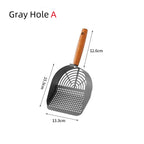 專業碳鋼貓砂鏟 - 木柄耐用清潔神器