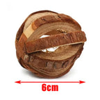 天然木製小動物啃咬玩具 - 兔兔倉鼠玩樂啞鈴