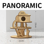 專業木製倉鼠樹屋別墅 - 攀爬隱藏樂園