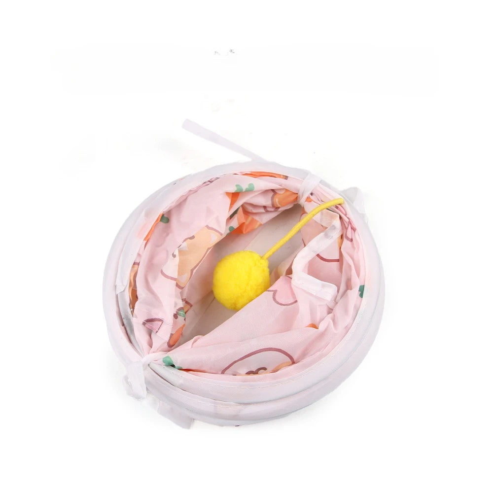 可愛胡蘿蔔造型寵物藏身隧道 - 摺疊多功能小寵物玩具