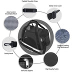 透氣尼龍寵物攜帶袋 - 折疊式貓狗便攜背包