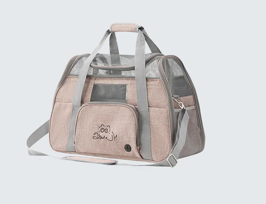 貓咪便攜肩背包 - 透氣摺疊外出旅行包