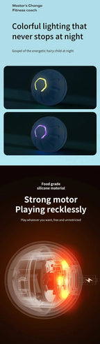 智能電動狗球玩具 - USB自動彈跳互動樂趣