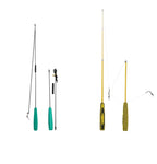 伸縮貓咪逗趣釣竿 - 三節羽毛互動玩具