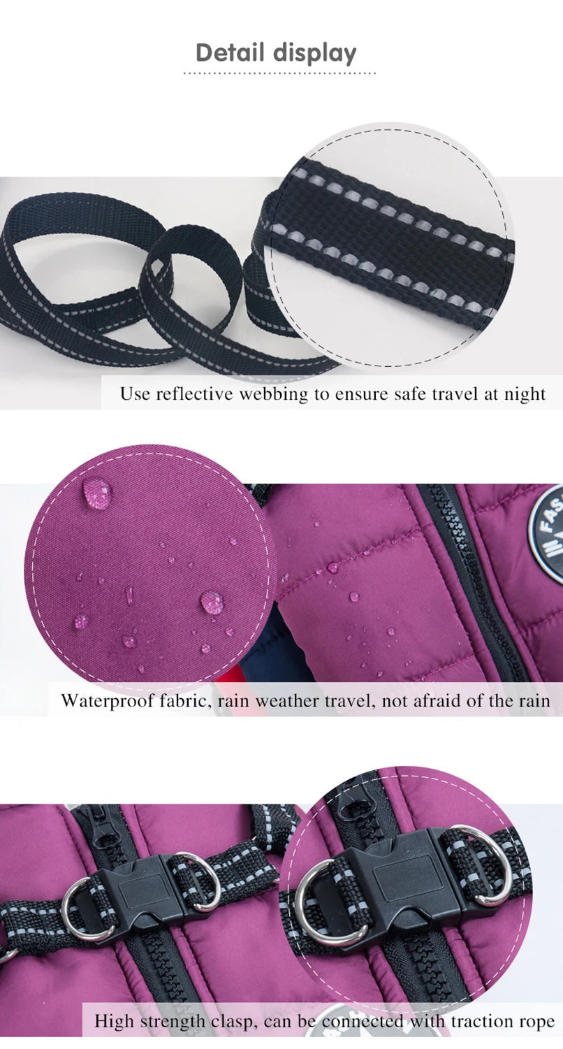 冬季防水狗狗外套 - 耐用防風寵物保暖服