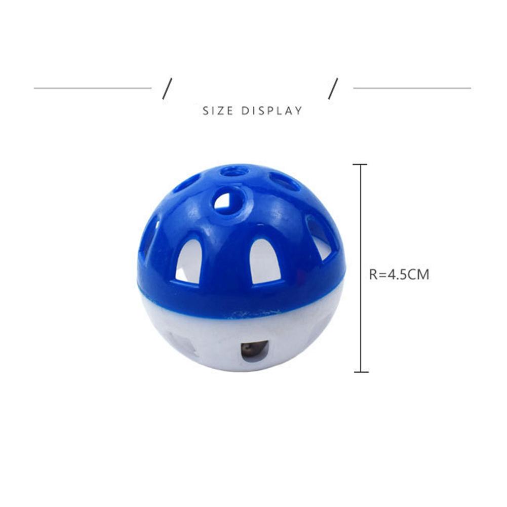 彩色空心滾動鈴球 - 鸚鵡貓咪嚼咬玩具