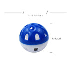 彩色空心滾動鈴球 - 鸚鵡貓咪嚼咬玩具