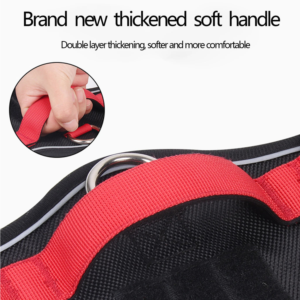 反光中大型犬戰術背心配帶 - 1680D防水牛津布