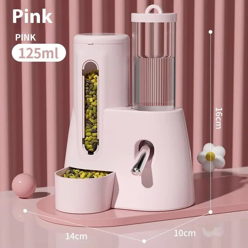 2合1倉鼠自動進食飲水器 - 大容量防漏設計