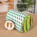 涼爽夏日寵物隧道巢 - 倉鼠兔子隱藏休息屋