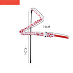 伸縮貓咪逗趣釣竿 - 三節羽毛互動玩具