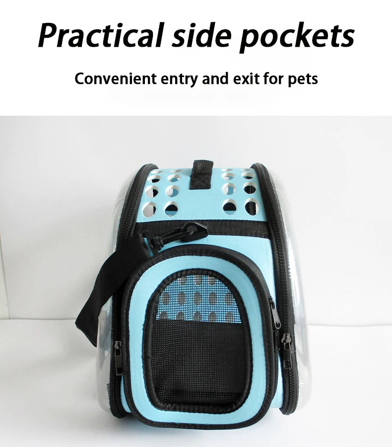 寵物肩背旅行包 - 透氣貓狗外出隨身包