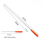 伸縮貓咪逗趣釣竿 - 三節羽毛互動玩具