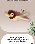 可充電撲翼鳥貓玩具 - 互動感應雙音效娛樂神器