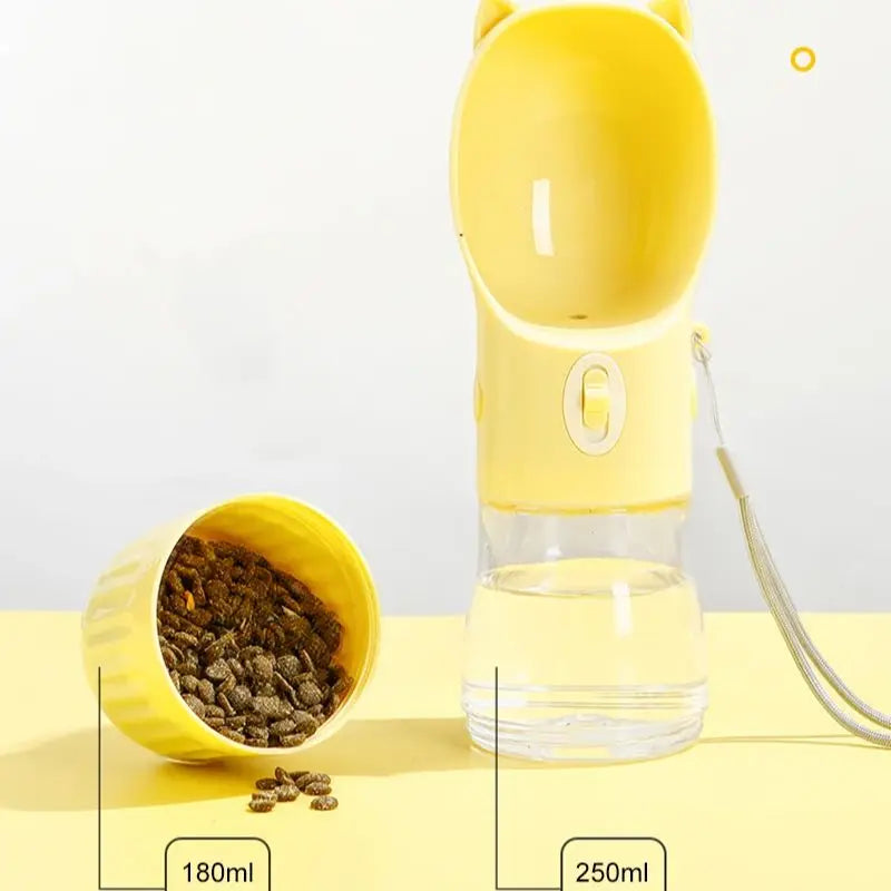 便攜式2合1寵物水壺 - 貓狗外出飲水進食神器