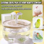 自動循環 2合1 鸚鵡浴缸與飲水噴泉 - 小型寵物專用