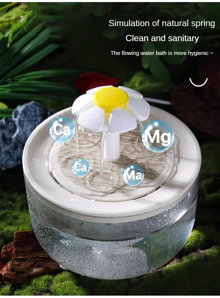 自動循環 2合1 鸚鵡浴缸與飲水噴泉 - 小型寵物專用