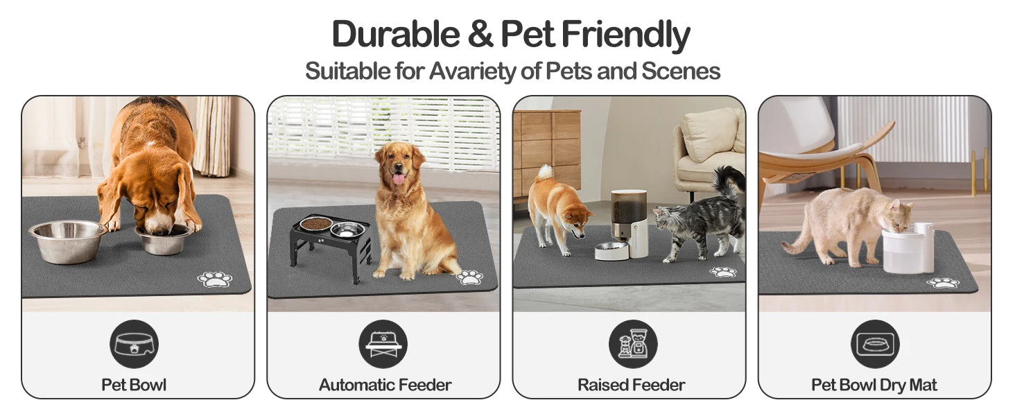 超吸水寵物進食墊 - 防漏防滑飼養神器
