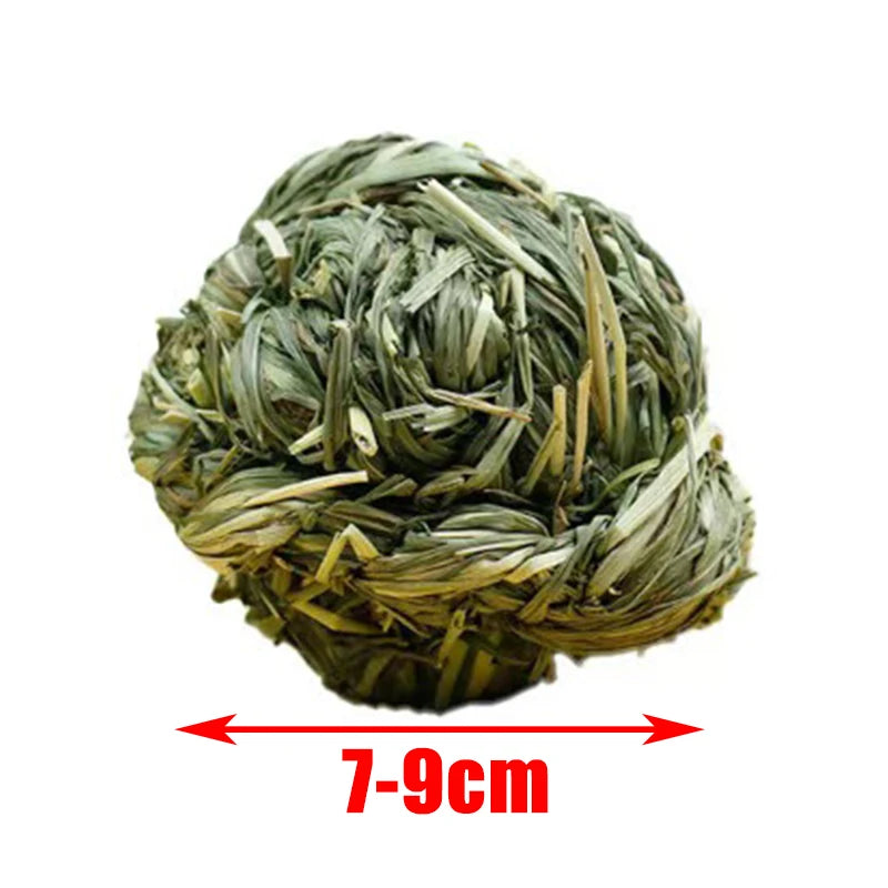 天然木製小動物啃咬玩具 - 兔兔倉鼠玩樂啞鈴