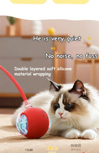 智能電動貓互動滾球玩具 - 充電式假尾娛樂神器