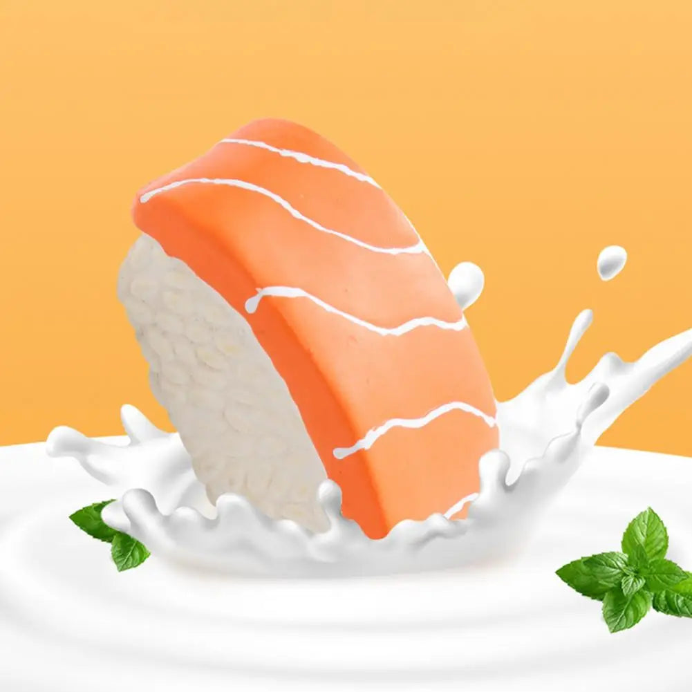 壽司造型狗咀嚼玩具 - 耐磨吱吱聲幼犬專用