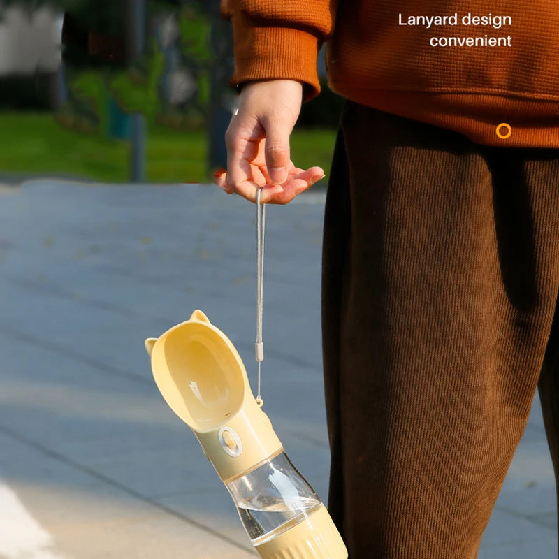 便攜式2合1寵物水壺 - 貓狗外出飲水進食神器